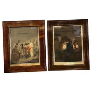 C1830 Pair of French Colored Engravings Amusing Francouis