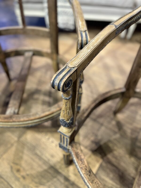 18th Century Pair Directoire Bergeres Detached Columns - Image 3
