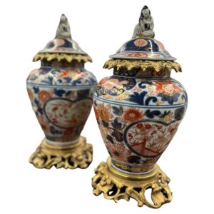 C1780 Pair of 18th Century French Louis XVI Covered Jars