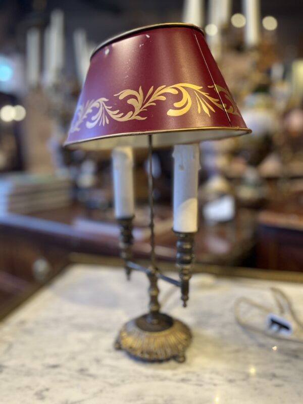 19th Century Consulat - Empire Style French Tole Bouillotte Lamp - Image 6
