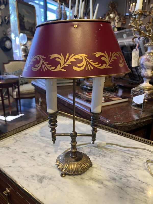 19th Century Consulat - Empire Style French Tole Bouillotte Lamp - Image 8