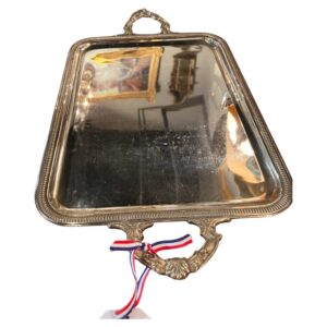 19th Century Rectangular Silver Plate Serving Tray