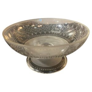 19th Century Scottish Etched Glass Compote