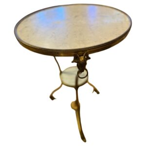 19th Century Marble Top French Pedestal Table