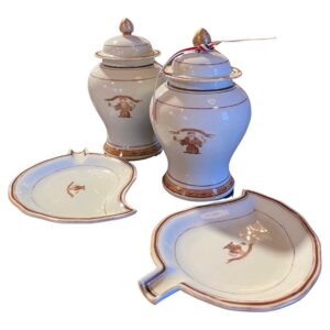 19th Century Vintage Porcelain Jars and Platters