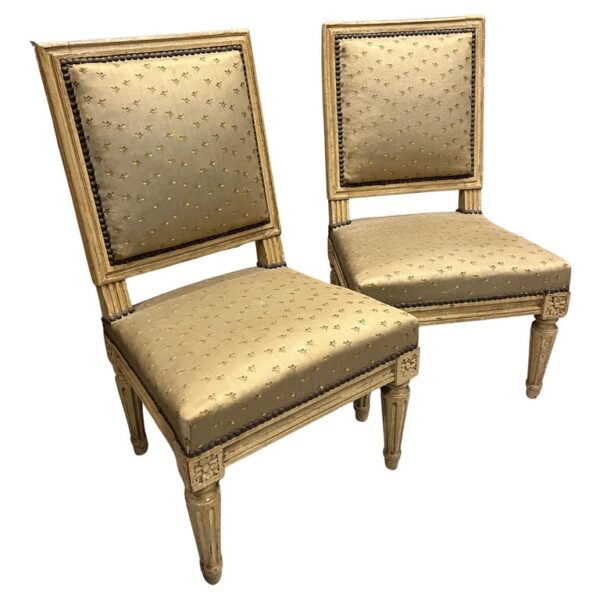 19th Century Pair Louis XVI Style Children's Chairs