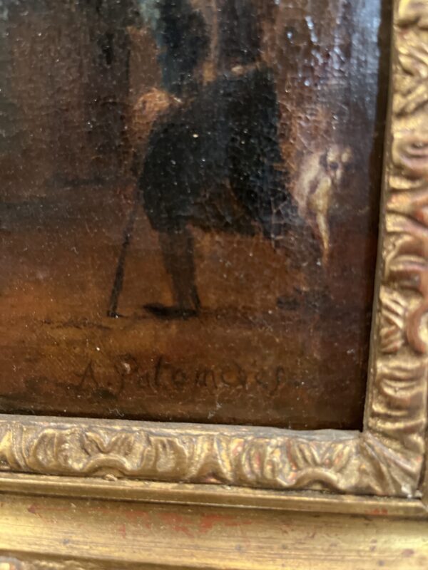 18th Century Dutch Painting Depicting Cavaliers on Horseback Anthonie Palamedes - Image 3
