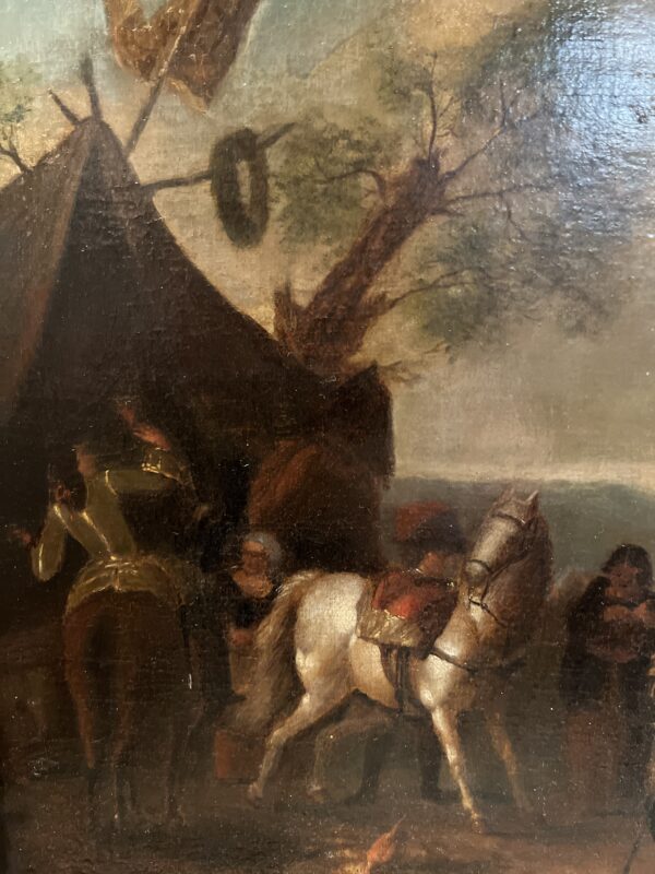18th Century Dutch Painting Depicting Cavaliers on Horseback Anthonie Palamedes - Image 4