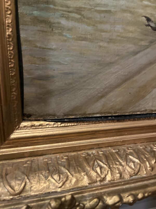 19th Century Oil French Riviera Attributed to Fausto Zonaro - Image 4
