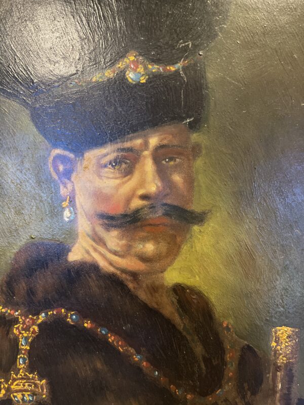 19th Century Portrait Polish Nobleman Rembrandt Copy - Image 3