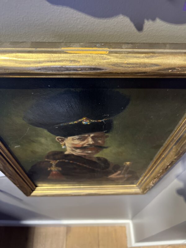 19th Century Portrait Polish Nobleman Rembrandt Copy - Image 7