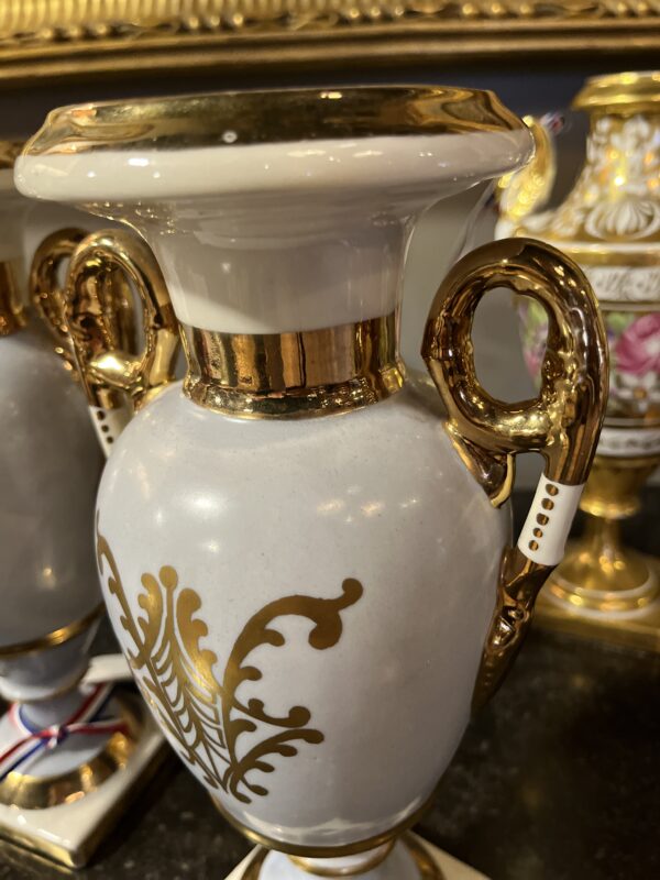 19th Century French Pair Napolean III Paris Porcelain Vases - Image 5