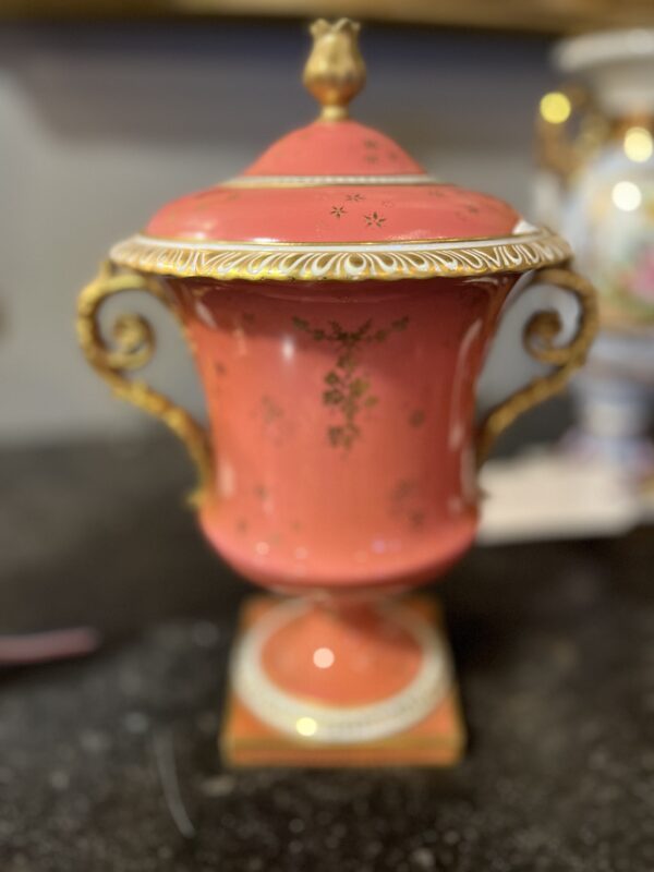 20th Century (early) Pair English Royal Crown Derby Covered Urns - Image 6
