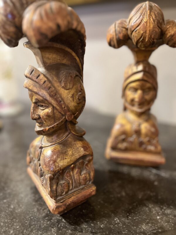 19th Gilt Wood Carved Conquistadors - Image 3