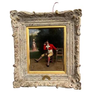 19th Century French Figures in a Park Charles Leon-Herrmann