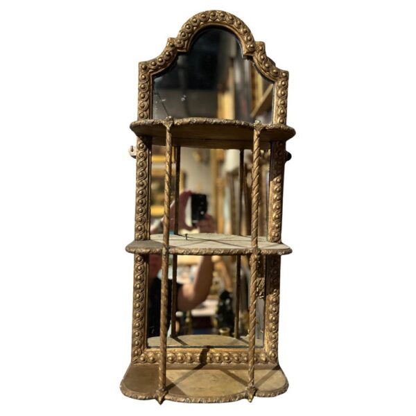 19th Century French Wall Etageres Guilloche Detail
