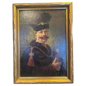 19th Century Portrait Polish Nobleman Rembrandt Copy