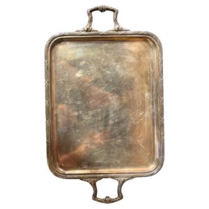 Circa 1900 Louis XV Style Silver Plate Tray