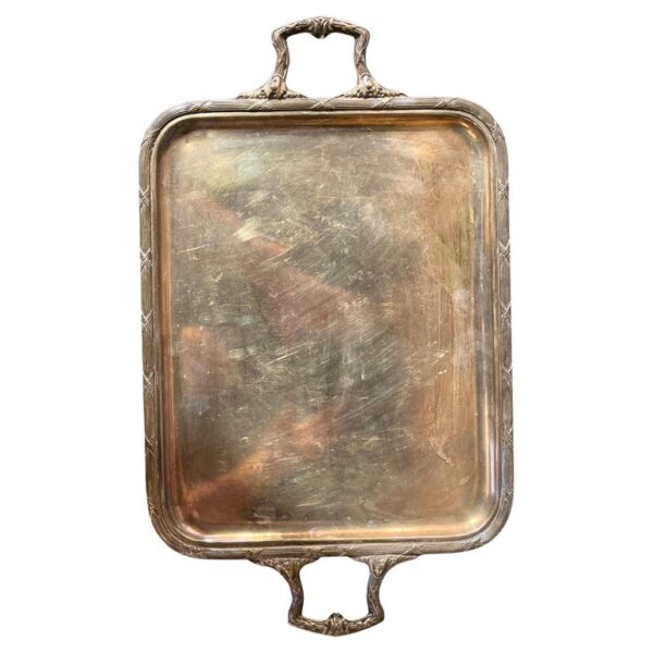 Circa 1900 Louis XV Style Silver Plate Tray